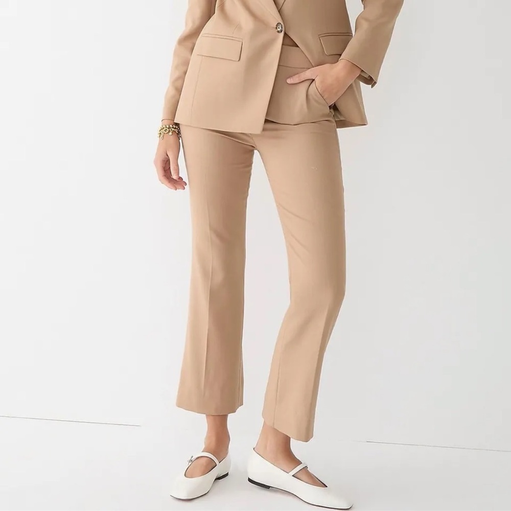 J.Crew “Willa” cropped flare Italian city wool pants BRAND NEW! Sz. 10